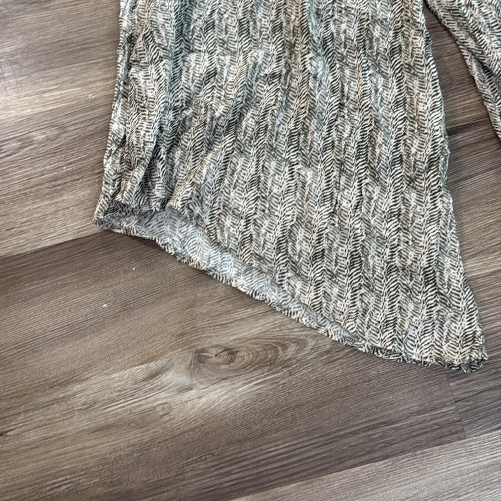 Kori Women's Size Small Overalls Jumpsuit Green Beige‎ Adjustable Palazzo
